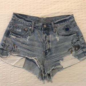 American Eagle Denim Festival Shorts
